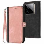 For Realme GT7 Pro Side Buckle Double Fold Hand Strap Leather Phone Case(Pink)