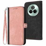 For Realme P3 Pro Side Buckle Double Fold Hand Strap Leather Phone Case(Pink)