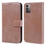 For Nokia G21 / G11 Skin Feeling Oil Leather Texture PU + TPU Phone Case(Champagne)