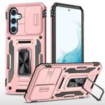 For Samsung Galaxy S23 FE 5G Armor PC + TPU Camera Shield Phone Case(Rose Gold)