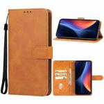 For Itel P55 Leather Phone Case(Brown)