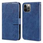 For iPhone 11 Pro Skin Feeling Oil Leather Texture PU + TPU Phone Case(Dark Blue)