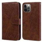 For iPhone 11 Pro Skin Feeling Oil Leather Texture PU + TPU Phone Case(Brown)