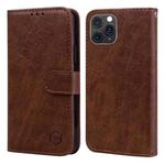 For iPhone 11 Pro Max Skin Feeling Oil Leather Texture PU + TPU Phone Case(Brown)