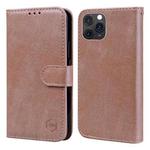 For iPhone 11 Pro Max Skin Feeling Oil Leather Texture PU + TPU Phone Case(Champagne)