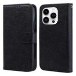 For iPhone 15 Pro Skin Feeling Oil Leather Texture PU + TPU Phone Case(Black)