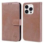 For iPhone 15 Pro Skin Feeling Oil Leather Texture PU + TPU Phone Case(Champagne)
