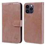 For iPhone 14 Pro Max Skin Feeling Oil Leather Texture PU + TPU Phone Case(Champagne)