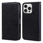 For iPhone 16 Pro Skin Feeling Oil Leather Texture PU + TPU Phone Case(Black)