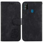 For Samsung Galaxy M30s / M21 Little Tiger Embossed Leather Phone Case(Black)