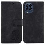 For Samsung Galaxy M33 5G Little Tiger Embossed Leather Phone Case(Black)