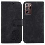 For Samsung Galaxy Note20 Ultra Little Tiger Embossed Leather Phone Case(Black)