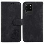 For Samsung Galaxy S20 Ultra Little Tiger Embossed Leather Phone Case(Black)