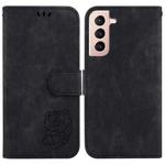 For Samsung Galaxy S22+ 5G Little Tiger Embossed Leather Phone Case(Black)