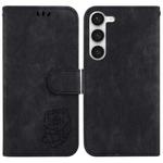 For Samsung Galaxy S23+ 5G Little Tiger Embossed Leather Phone Case(Black)