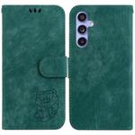For Samsung Galaxy S23 FE 5G Little Tiger Embossed Leather Phone Case(Green)