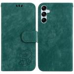 For Samsung Galaxy A15 Little Tiger Embossed Leather Phone Case(Green)