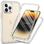 For iPhone 15 Pro Max Full Body Shockproof Clear Gradient Phone Case(Transparent)