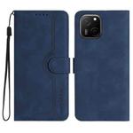 For Huawei Maimang A20 Heart Pattern Skin Feel Leather Phone Case(Royal Blue)
