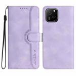 For Huawei Maimang A20 Heart Pattern Skin Feel Leather Phone Case(Purple)