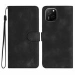 For Huawei Maimang A20 Heart Pattern Skin Feel Leather Phone Case(Black)
