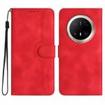 For Huawei Mate 70 Pro / Mate 70 Pro+ Heart Pattern Skin Feel Leather Phone Case(Red)