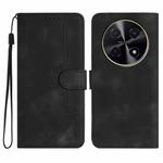 For Huawei nova 12i Heart Pattern Skin Feel Leather Phone Case(Black)