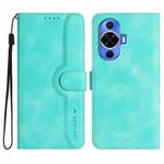 For Huawei nova 12s Heart Pattern Skin Feel Leather Phone Case(Light Blue)