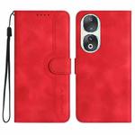 For Honor 90 Heart Pattern Skin Feel Leather Phone Case(Red)