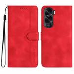 For Honor X50i Heart Pattern Skin Feel Leather Phone Case(Red)