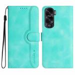 For Honor X50i Heart Pattern Skin Feel Leather Phone Case(Light Blue)