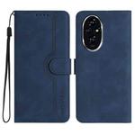 For Honor 200 Heart Pattern Skin Feel Leather Phone Case(Royal Blue)