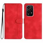 For Honor 200 Lite Global Heart Pattern Skin Feel Leather Phone Case(Red)