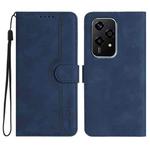 For Honor 200 Lite Global Heart Pattern Skin Feel Leather Phone Case(Royal Blue)