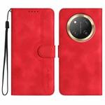 For Honor X9c Global Heart Pattern Skin Feel Leather Phone Case(Red)