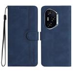 For Honor 400 Global 156.5mm Heart Pattern Skin Feel Leather Phone Case(Royal Blue)