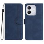 For Honor 400 Lite Global Heart Pattern Skin Feel Leather Phone Case(Royal Blue)