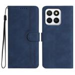 For Honor X8c 4G Heart Pattern Skin Feel Leather Phone Case(Royal Blue)