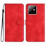 For Honor X60 GT Heart Pattern Skin Feel Leather Phone Case(Red)