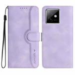 For Honor X60 GT Heart Pattern Skin Feel Leather Phone Case(Purple)
