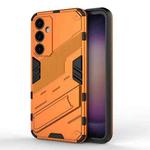 For Samsung Galaxy S23 FE 5G Punk Armor 2 in 1 PC + TPU Shockproof Phone Case with Invisible Holder(Orange)