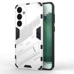 For Samsung Galaxy S24+ 5G Punk Armor 2 in 1 PC + TPU Shockproof Phone Case with Invisible Holder(White)