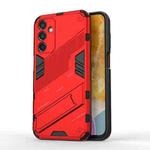 For Samsung Galaxy M15 5G Global Punk Armor 2 in 1 PC + TPU Shockproof Phone Case with Invisible Holder(Red)