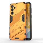 For Samsung Galaxy M55 5G Punk Armor 2 in 1 PC + TPU Shockproof Phone Case with Invisible Holder(Orange)