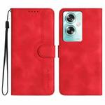 For OPPO A79 Heart Pattern Skin Feel Leather Phone Case(Red)
