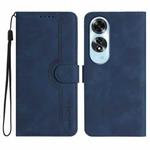 For OPPO A60 Heart Pattern Skin Feel Leather Phone Case(Royal Blue)