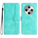 For OPPO Find X8 Heart Pattern Skin Feel Leather Phone Case(Light Blue)