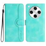 For OPPO Find X8 Pro Heart Pattern Skin Feel Leather Phone Case(Light Blue)
