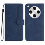 For OPPO Find X8 Pro Heart Pattern Skin Feel Leather Phone Case(Royal Blue)