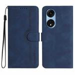 For OPPO A1 Pro / Reno8 T 5G Global Heart Pattern Skin Feel Leather Phone Case(Royal Blue)